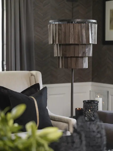 Halvor Bakke Cape Town gulvlampe H150 Brun trepanel