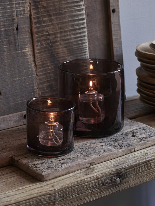 Lama telysholder glass