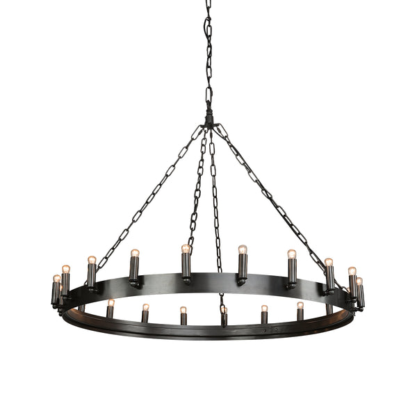 CROWN Rund Taklampe Antikk Jern