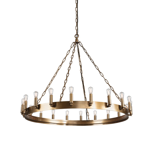 CROWN Rund Taklampe Messing