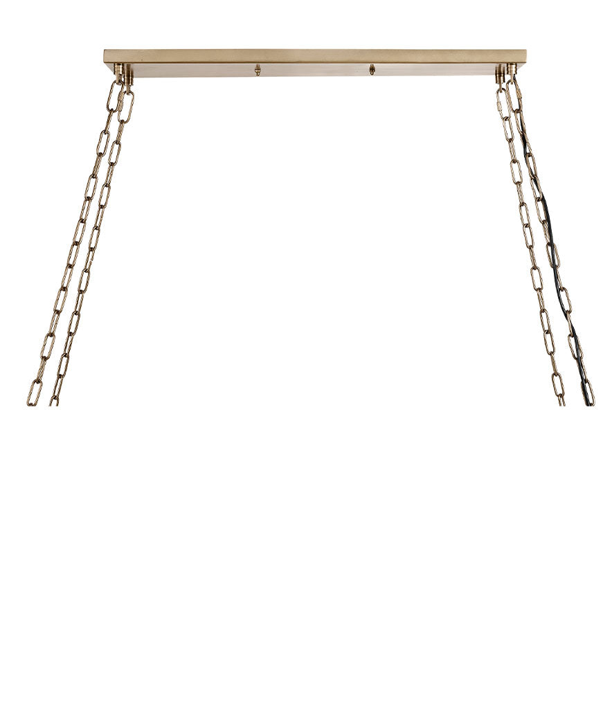 CROWN Rektangulær Taklampe Messing
