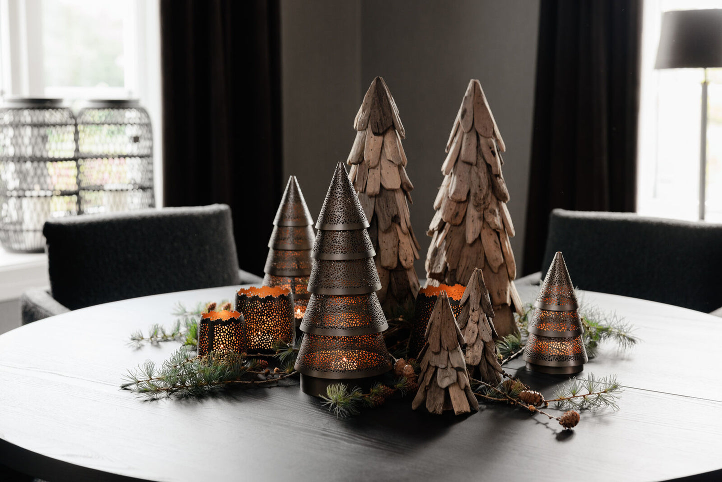 Halvor Bakke Santa dekortre til telys