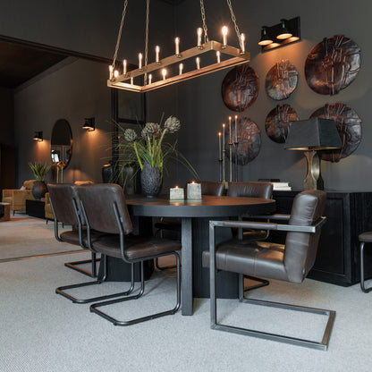 CROWN Rektangulær Taklampe Messing