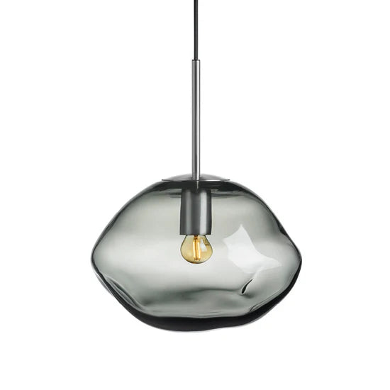 CRYSTAL STONE PENDELLAMPE LYS RØKGRÅ