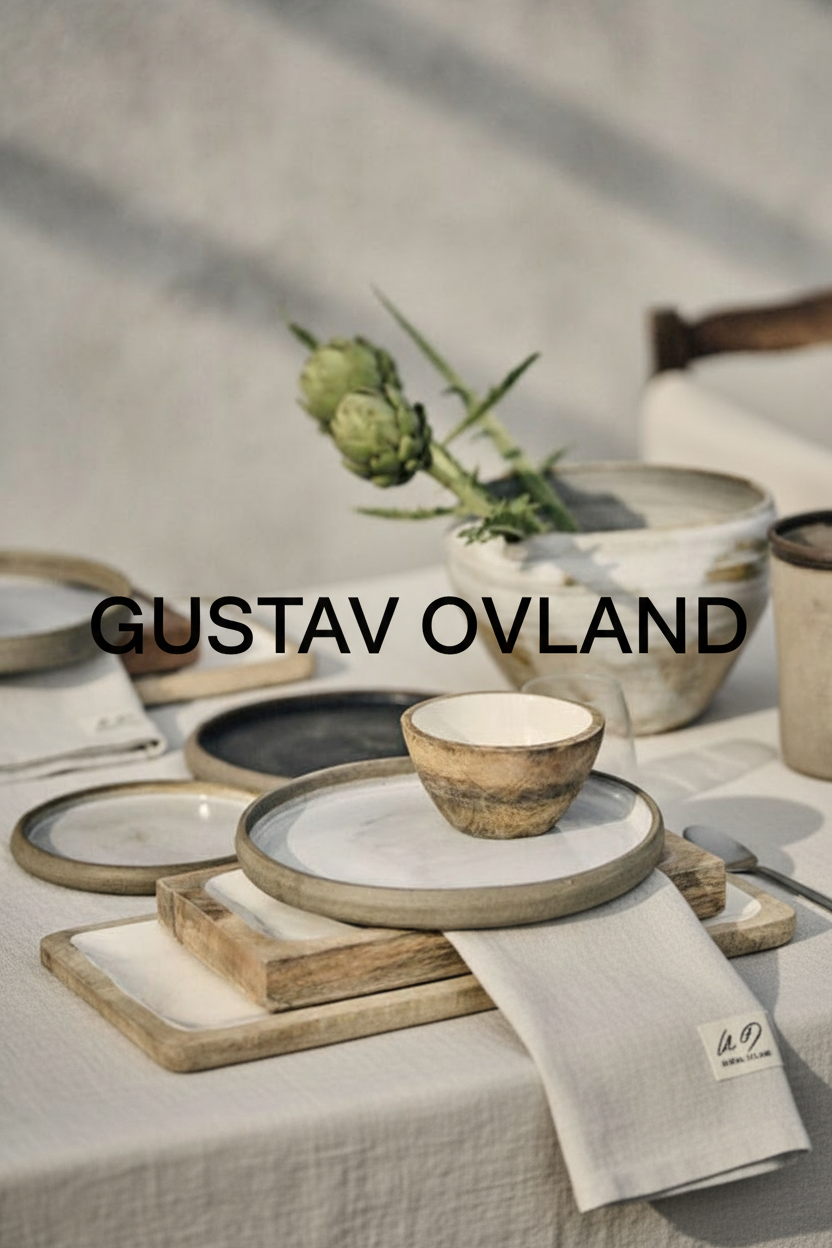 GUSTAV OVLAND logo uten streker
