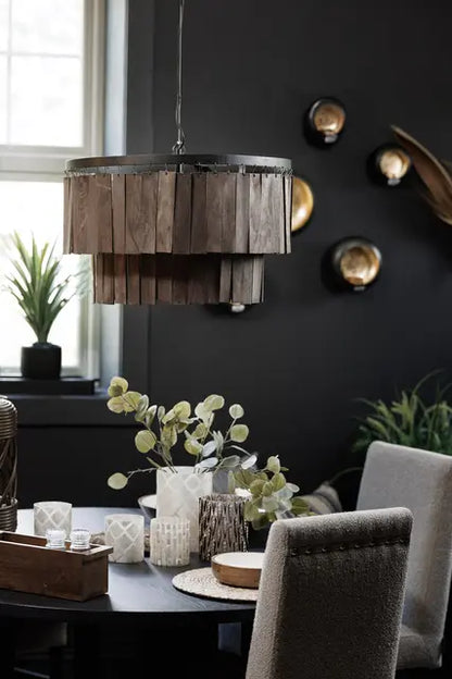 Halvor Bakke Cape Town taklampe Ø60 Brun trepanel