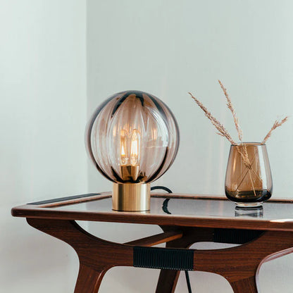 BORDLAMPE OPTIKK KAKAO M. MESSING SOKKEL