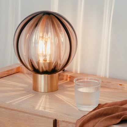 BORDLAMPE OPTIKK KAKAO M. MESSING SOKKEL