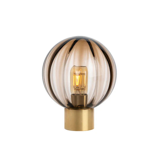 BORDLAMPE OPTIKK KAKAO M. MESSING SOKKEL