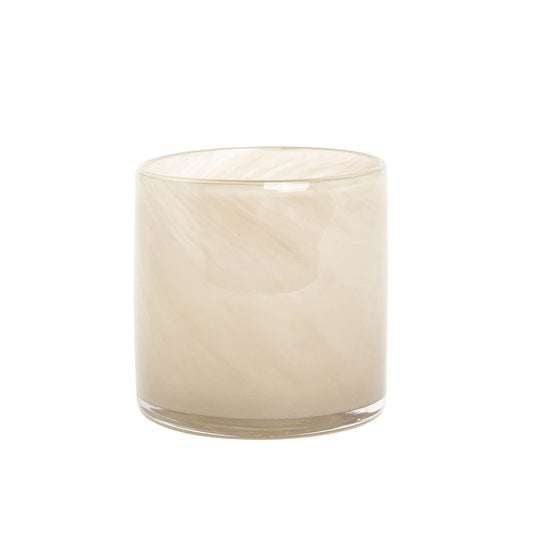 Lama telysholder glass (10x10) støvgrå